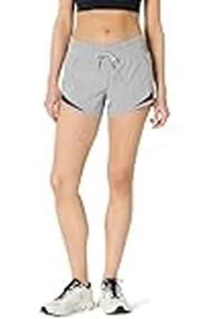 Amazon Pantalón Corto para Correr Tejido con Cintura Fruncida y Corte Regular Mujer, , L
