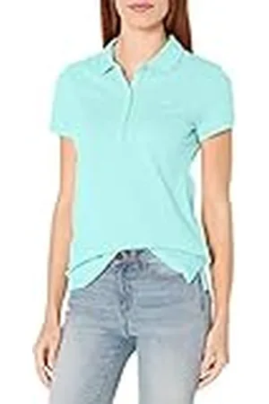 Nautica Polo de algodón de Manga Corta con 5 Botones para Mujer, , Large