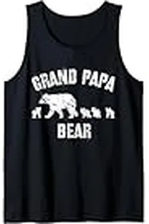 All in the Bear Family Hombre Oso vintage para papá con 4 cuatro cachorros regalo para abuelo Camiseta sin Mangas