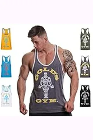 Golds gym La Aptitud del Músculo Sin Mangas del Chaleco Stringer, Joe Contraste, Gris Marl/Blanco, 2X-Grande