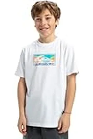 Quiksilver Ev Gradient Box Camiseta de Manga Corta, Niño, 10 años, White