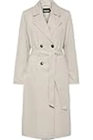 Pieces® Pcscarlett LS Gardardina Noos Gabardina, Gris Plateado, L para Mujer