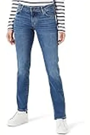 Marc O’ Polo Marc OߴPolo Mujer Vaqueros de Tejido elástico Straight fit, Azul (Authentic Mid Blue Wash), W26/L34