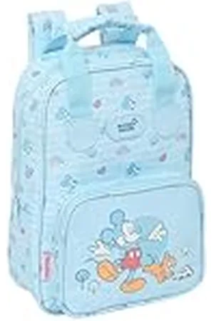 Safta MICKEY MOUSE BABY - Mochila Infantil, Adaptable con Asas, Tejido Reciclable, Ideal para Niños de Diferentes Edades, Cómoda y Versátil, Calidad y Resistencia, 20x8x28 cm