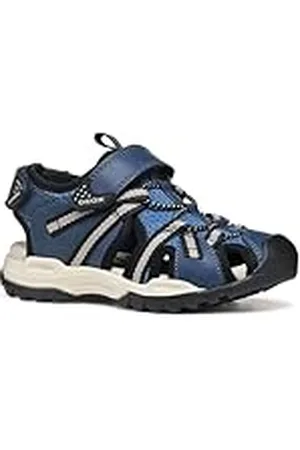 Geox J Borealis Boy B, Sandalia, Denim/Grey, 34 EU