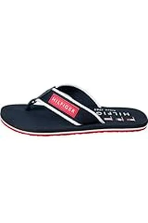 Tommy Hilfiger Chanclas Hombre Patch Beach Sandal con logotipo, Azul (Desert Sky), 46