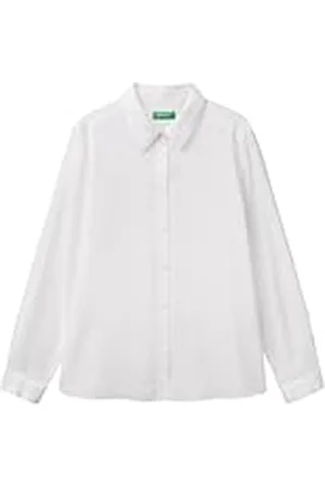 Benetton Camicia 5wpwdq0b0 Camisa, Color Blanco, XS Mujeres