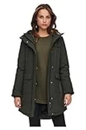 ONLY Onleindhoven Parka Jacket Otw Abrigo, Peat/Detalles: Pelo de turba, S para Mujer