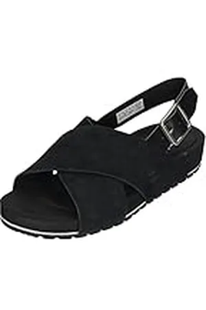 Timberland Malibu Waves Basic X Strap, Sandalias para Mujer, Negro (Black Suede), 39.5 EU
