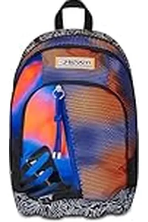 7 for all Mankind Mochila Escolar Dual, Azul y Naranja, Shadefull Boy, Doble Compartimento con Porta PC o Tableta, Bolsillo Porta Botella, Escuela Secundaria y Superior, niño