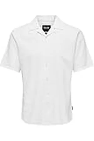 Only & Sons Onscaiden SS Solid Resort Linen Noos Camisa de Manga Corta, , M para Hombre