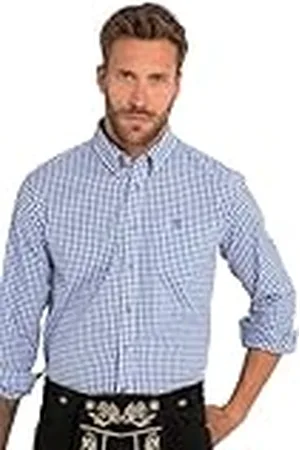 JP 1880 Camisa a Cuadros, Uniforme, Manga Larga, Cuello Abotonado, Modern Fit, hasta la 8 XL 4XL 748509755-4XL