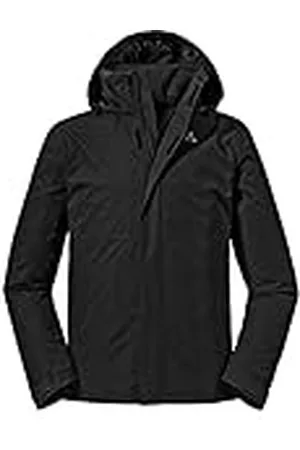 Schöffel Gmund M Impermeable y Resistente al Viento, Transpirable para Exteriores, Chaqueta de Senderismo con Capucha extraíble, Hombre, , 54