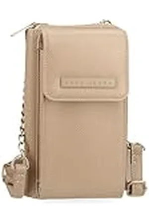 Pepe Jeans Elia Bandolera Portamóvil Beige 11x20x4 cms Piel sintética by Joumma Bags