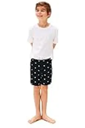 Tommy Hilfiger S/S Jersey PJ Set UB0UB00581 Conjunto, Orange (White/Outline Flag Desert Sky), 14-16 Years para Niños