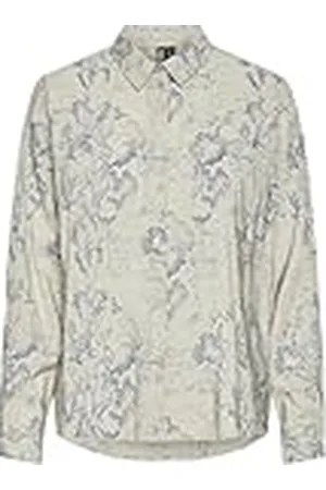 Pieces® Pcnier LS Fold Up Camiseta BC Blusa de Manga Larga, , L para Mujer