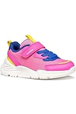 Geox J Loftus Girl A, Zapatillas, Fluo Fuchsia/Royal, 32 EU