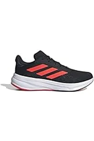 adidas Response Super M Running Shoes, Zapatillas para Correr Hombre, Core Black/Solar Red/Core Black, 43 1/3 EU