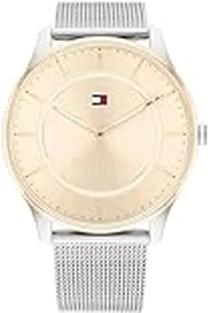 Tommy Hilfiger Reloj Analógico de Cuarzo para Mujer con Correa de Malla de Acero Inoxidable Plateada - 1782530