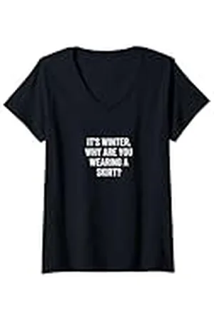 Statement Blend Mujer Es invierno, ¿por qué llevas falda? Camiseta Cuello V