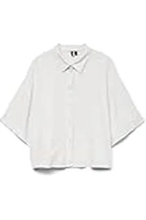 VERO MODA Blusa de Mujer con Corte Holgado y Botones - Oferta Camisa Mujer Mangas 3/4 Femenina, Color: , Talla:M