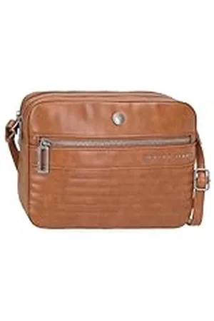 Pepe Jeans Biker Bandolera Dos Compartimentos 24x16x9 cms Poliéster con Detalles en Piel Sintética by Joumma Bags