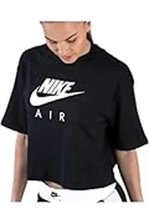 Nike NSW Air SS Camiseta de Manga Corta, Mujer, Black, S