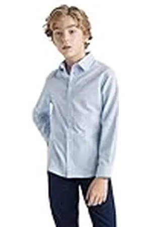 DeFacto Camisa de franela a cuadros de manga larga con botones para bebés y niños pequeños
