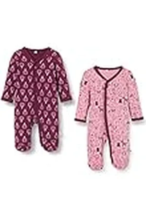 Pippi 2er Pack Baby Schlafanzug Aufdruck, Langarm Mit Füßen Pijama, , 86 para Bebés
