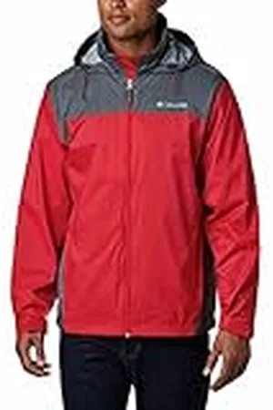 Columbia Chaqueta Impermeable Glennaker Lake Entallada, Opaco, Rosso, 2X para Hombre