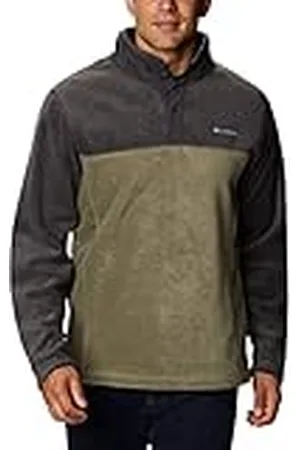 Columbia Steens Mountain Half Snap, Sudadera De Forro Polar para Hombre, Stone Green/Shark, Talla XXL