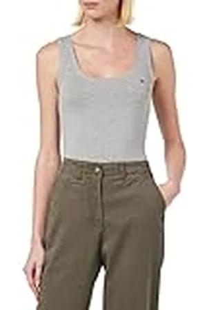 TOM TAILOR Señoras Top básico con logotipo bordado 1032034, , XXL