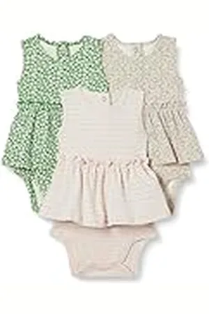 Amazon Vestidos Tipo Body sin Mangas Bebé Niña, Pack de 3, , 3-6 meses