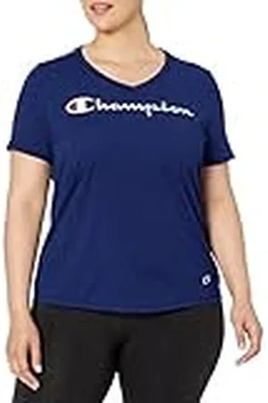Champion Camiseta de algodón Vapor con Cuello en V, , X-Large Mujeres