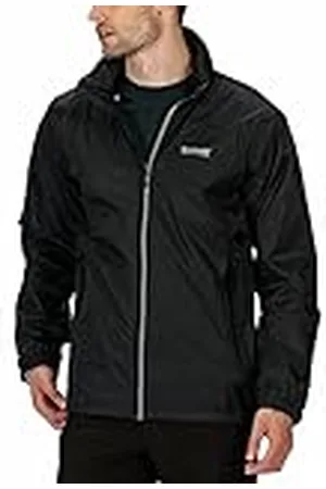Regatta Chubasquero Lyle IV Impermeable Y Transpirable con Forro de Malla Oculta con Capucha Y Cubierta Activa Jackets Waterproof Shell, Hombre, Black, S, RMW283 80050
