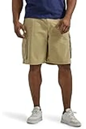 Lee Big & Tall Wyoming Pantalones Cortos Cargo con cinturón para Hombre, Buff, 54 cm
