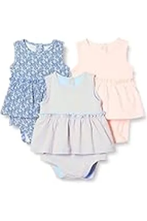 Amazon Vestidos Tipo Body sin Mangas Bebé Niña, Pack de 3, , 0 meses