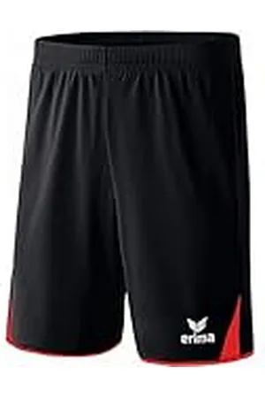 Erima Classic 5 Cubos Pantalón Corto, Hombre, Negro/Rojo, XXL