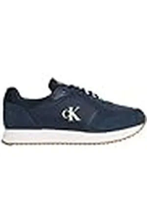 Calvin Klein Retro Runner Sock Lace Up NY-su Ym0ym01326, Parte Superior Baja Hombre, Blue (Calvin Navy/Bright White/Gum), 44.5 EU