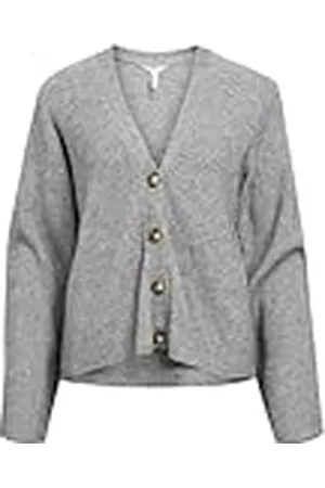 Object Objditte Re L/S Knit Cardigan Noos Suéter, Color Gris, S para Mujer