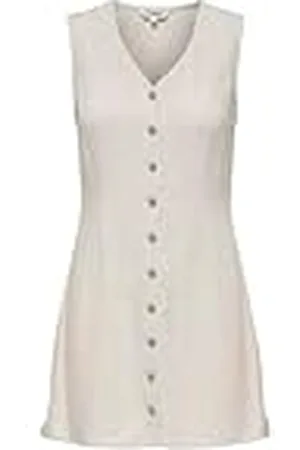 ONLY Onlsiesta Linen Blend SL Short Dress Pnt, , XL Mujeres
