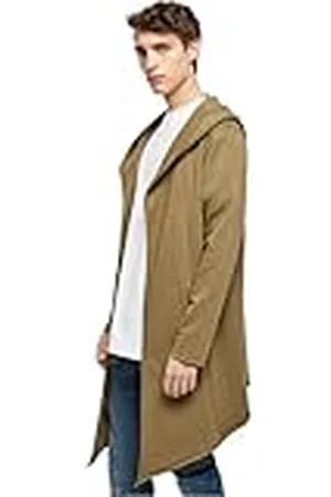 Urban classics Cárdigan de Hombre, Sudaderas con Capucha y Mangas Largas, Suéter sin cierre, Algodón, Estilo Casual