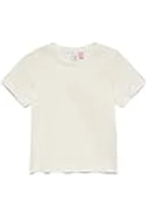 VERO MODA T-Shirt Vmpaulina SS Camiseta Ga Jrs Girl Noos, Blanco Nieve, 158-164 para Niñas