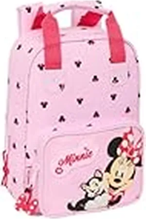 Safta MINNIE MOUSE NAIVE - Mochila Infantil, Adaptable con Asas, Tejido Reciclable, Ideal para Niños de Diferentes Edades, Cómoda y Versátil, Calidad y Resistencia, 20x8x28 cm