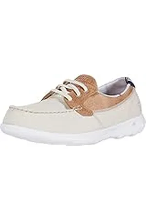 Skechers Go Walk Lite Playa Vista, Náuticos Mujer, Beige, 41 EU