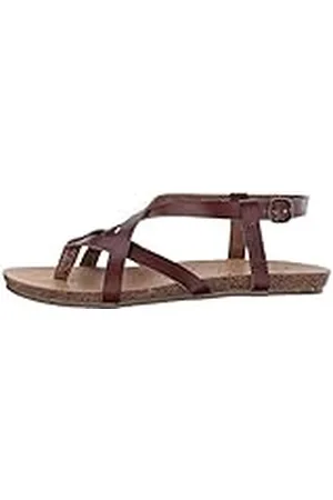 Blowfish Sandalias planas para mujer Blowfish, laguna/turquesa, estilo floral, talla M 9,5 (EE.UU.), color Marrón, talla 36.5/37 EU