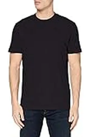 SELECTED Slhrelaxcolman200 SS O-Neck tee S Noos Camiseta, Negro, Hombre