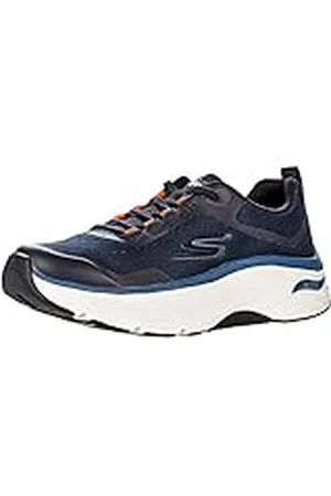 Skechers MAX Cushioning Arch Fit-220196 - Zapatillas para Hombre, Marino/Naranja, 41 EU