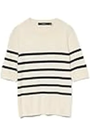 VERO MODA Vmsaba Llano SS O-Neck Jersey Ga Noos Suéter, Abedul 1, XL para Mujer