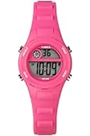 Timex Time Machines Reloj para niño, Correa de Resina Rosa, Esfera Digital, Caja Rosa, 27 mm, TW2W92500